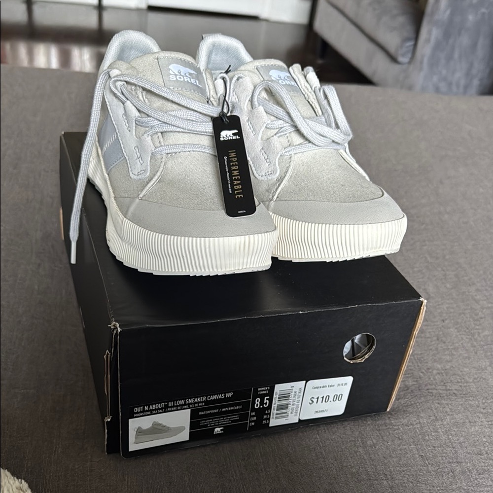 Sorel waterproof White Canvas Sneakers
